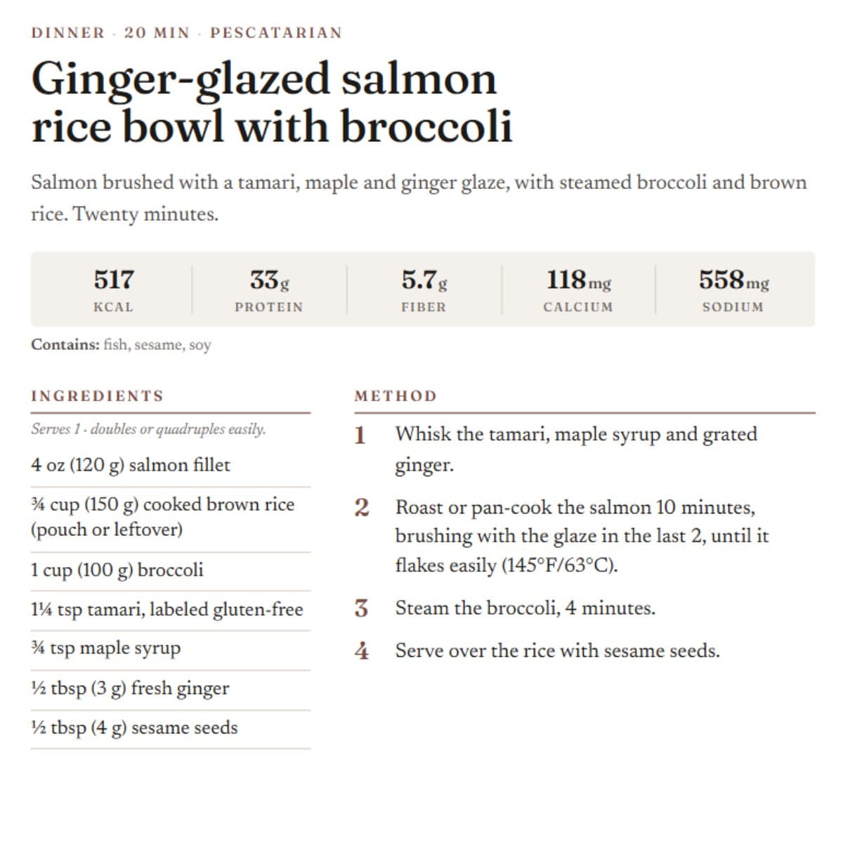 Sample recipe page from The 20-Minute Perimenopause Kitchen