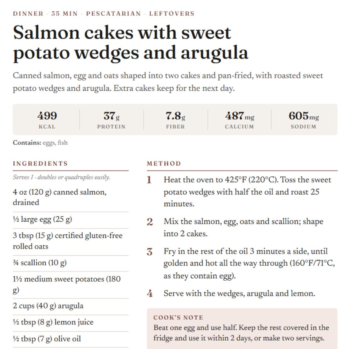 Sample recipe page from The Perimenopause Kitchen